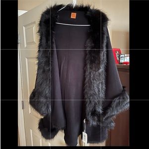 Black fur coat